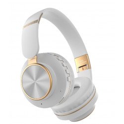 Gold Chrome Fashion Bluetooth Wireless Foldable Headphone Headset with Built in Mic for Adults Children Work Home School for Universal Cell Phones, Laptop, Tablet, and More (White) Gold Chrome Fashion Bluetooth Wireless Foldable Headphone Headset with Built in Mic for Adults Children Work Home School for Universal Cell Phones, Laptop, Tablet, and More (White)